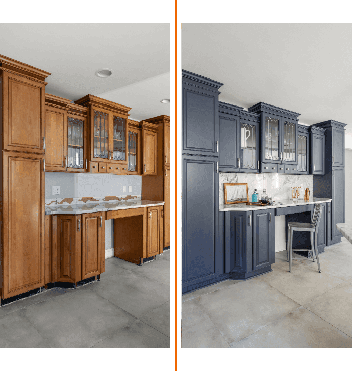 Professional cabinet refinishing