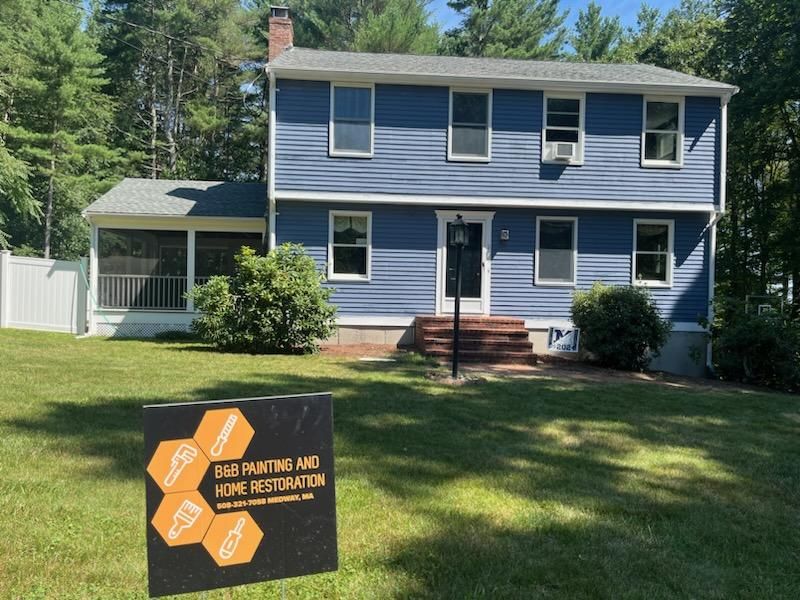 completed exterior paint